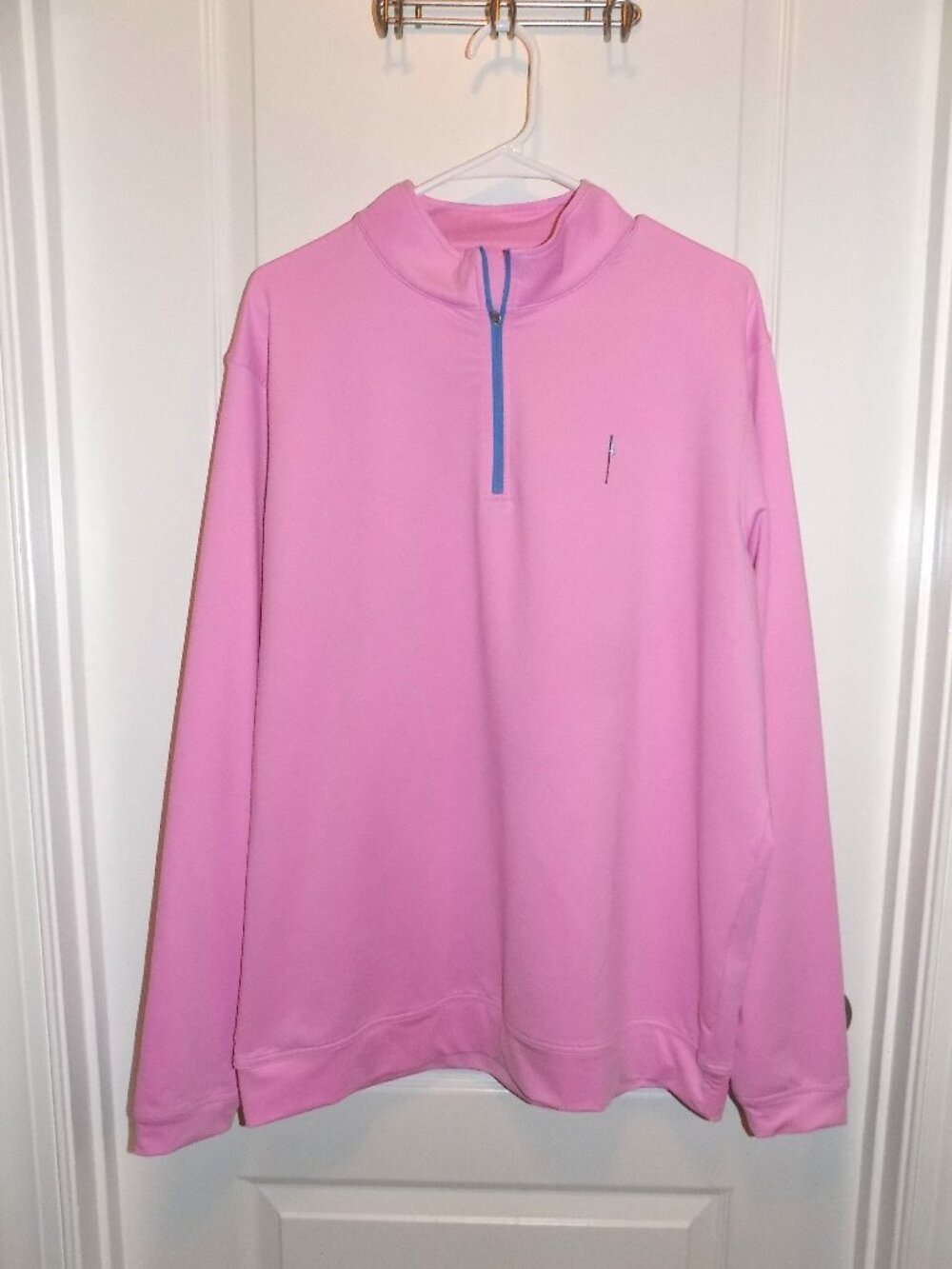 Mens PETER MILLAR Purple Quarter Zip Golf Pullover XLarge Performance Shirt